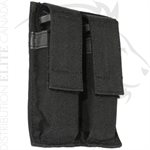 BLACKHAWK DOUBLE PISTOL MAG POUCH HOOK & LOOP - NOIR