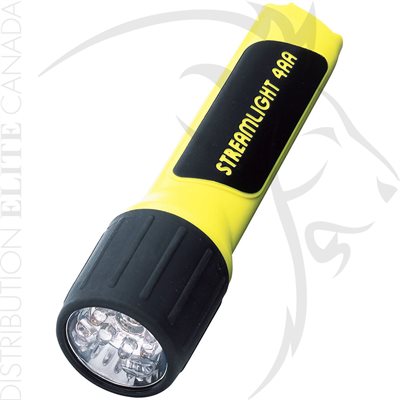 STREAMLIGHT 4AA LED W / WHITE LEDS - YELLOW - BATTERIES - CLAM