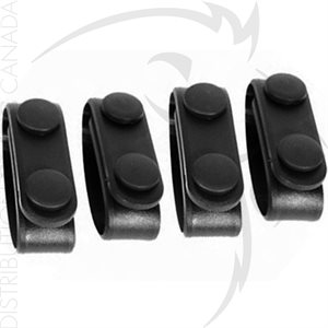 UNCLE MIKE'S BELT KEEPERS MOLDED PLAIN BLK 2in BELT (4) SNAP