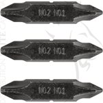 LEATHERMAN BIT - #1 & #2 PHILLIPS SCREWDRIVER BIT (3 PACK)