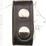 BIANCHI 33 PATROLTEK LEATHER BELT KEEPER - BW BLACK SNAP