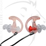 SUREFIRE DOUBLE FLANGED FILTER EARPLUGS - MD - CLR - 25 PAIR