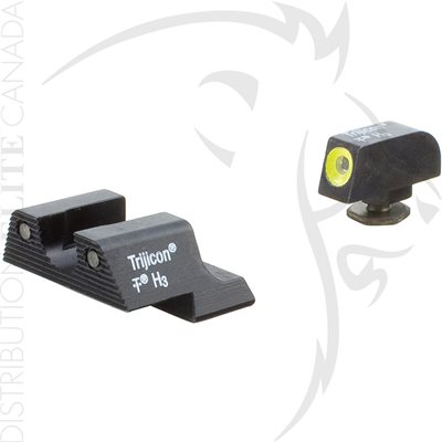 TRIJICON HD NIGHT SIGHTS - GLOCK SM CADRES - AVANT JAUNE