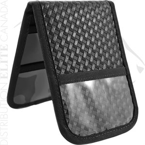 HI-TEC 3.5X5in NOTEPAD BASKETWEAVE COVER W / CLEAR POCKETS